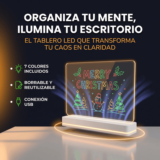 Tablero de Notas LED - Organiza tu mente, ilumina tu escritorio